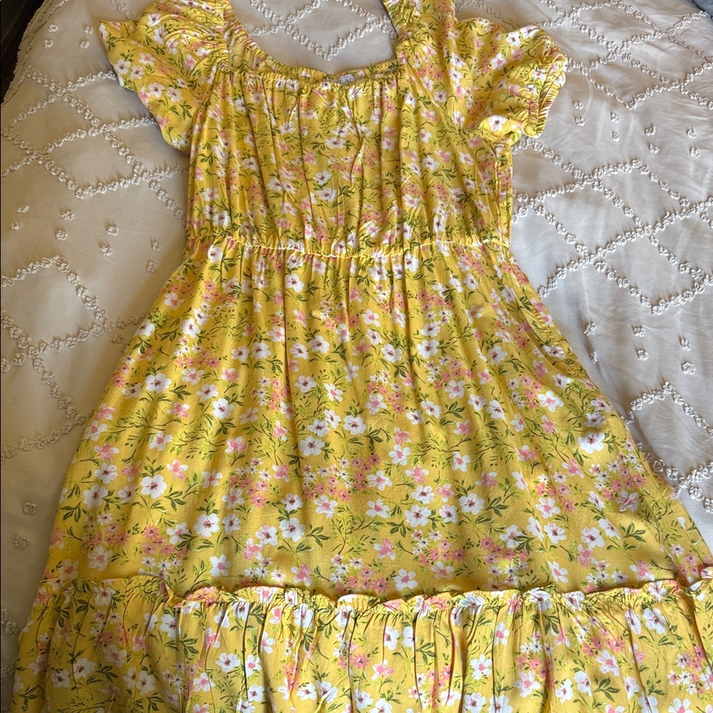 The Children's Place Yellow Floral Maxi Dress